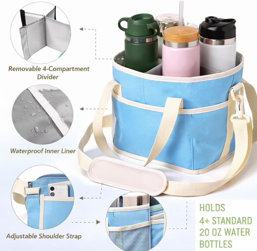 CarrySip™ 4-Cup Drink Carrier Hands Free & Spill Proof