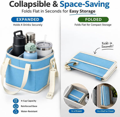 CarrySip™ 4-Cup Drink Carrier Hands Free & Spill Proof