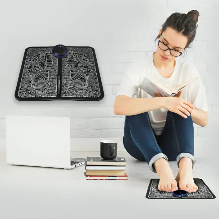 Foot massager for blood circulation and fluid flow