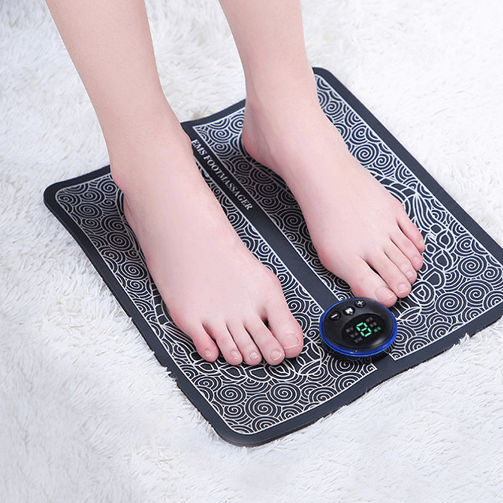 Foot massager for blood circulation and fluid flow