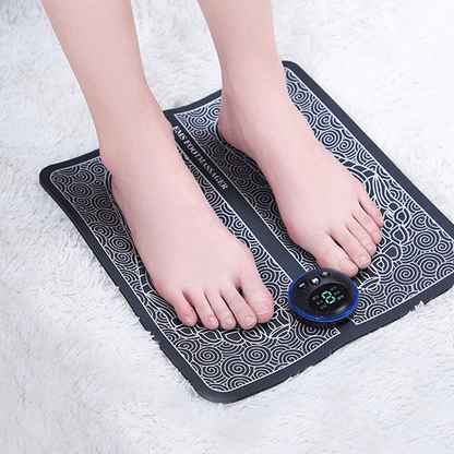 Foot massager for blood circulation and fluid flow
